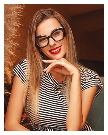 JM 2 Pairs Makeup Reading Glasses Magnifying Flip Down Cosmetic Readers for Women +5.0 Black & Red 5.0 x - 200886
