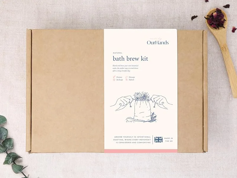 Bath Brew Kit by Ourhands - Make Your own Bath Tea infusions from Eight Natural botanicals and Nourishing Minerals - Bath Brew kit by OurHands