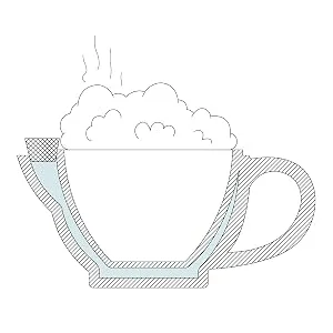QSHAVE Shaving Scuttle Mug - Keep Lather Always Warm - White Large Deep Size Bowl Handmade Pottery Cup (White) - product information 3