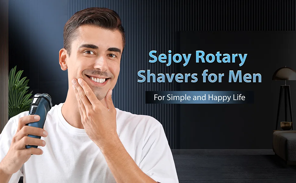 Electric Razor for Men, Mens Electric Shavers, Rechargeable Electric Razor Shaving Machines, with Pop-up Trimmer, 1 Hour Fast Charging, 3D Floating Head, LCD Power Indicator Blue - electric razor