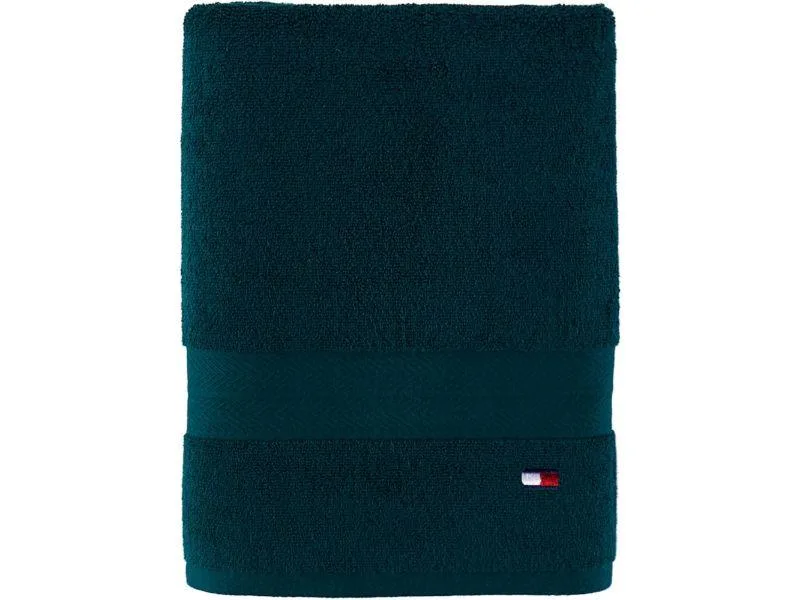 Tommy Hilfiger Modern American Solid Bath Towel, 30 X 54 Inches, 100% Cotton 574 GSM (Botanical Garden) Botanical Garden Bath Towel - Tommy Hilfiger Modern American Bath Towel
