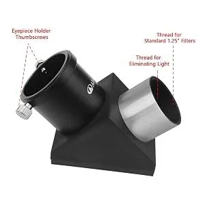 Alstar 1.25" 90-Degree Diagonal Mirror - product information 2