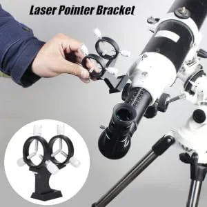 Telescope Finderscope Bracket Flashlight Finder Scope Bracket Aluminum Alloy Adjustable Finder Scope Mounting Bracket with 1/4 Standard Hole for Astronomical Telescope Pointer - Laser Pointer Bracket