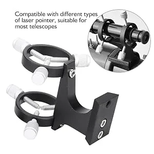 Telescope Finderscope Bracket Flashlight Finder Scope Bracket Aluminum Alloy Adjustable Finder Scope Mounting Bracket with 1/4 Standard Hole for Astronomical Telescope Pointer - Laser Pointer Bracket
