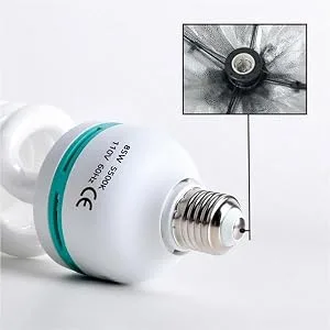 Aqirui 85W Light Bulb 5500K CFL Daylight Spiral Softbox Bulb in E27 Socket for Photography Photo Video Studio Lighting 1 Pack - product information 4