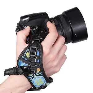 Camera Wrist Strap, Rapid Fire Secure Camera Hand Strap, Compatible with Sony Mirrorless and DSLR Cameras, Black Wrist Grip Camera Straps, Camera Wrist Straps for Photographers Canon Camera Hand Strap - canon 6d sony a1 wrist strap fujifilm xt3 nikon p1000 canon eos rp paracord lanyard nikon z7