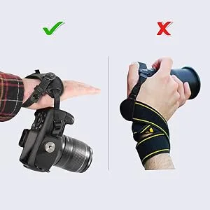 Camera Wrist Strap, Rapid Fire Secure Camera Hand Strap, Compatible with Sony Mirrorless and DSLR Cameras, Black Wrist Grip Camera Straps, Camera Wrist Straps for Photographers Canon Camera Hand Strap - wrist straps photography accessories canon 90d canon g7x mark ii camera accessories nikon d5600