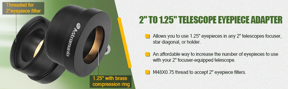 Astromania 2" to 1.25" Telescope Eyepiece Adapter - adapter2