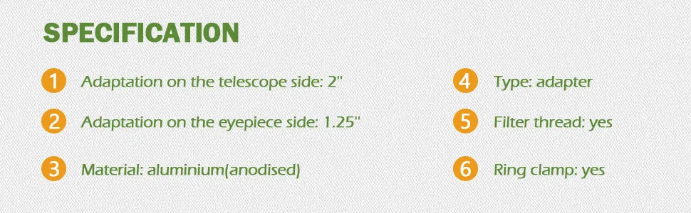 Astromania 2" to 1.25" Telescope Eyepiece Adapter - adapter8