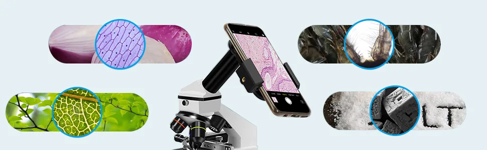 Celticbird Microscope Lens Adapter, Microscope Accessory, Microscope Smartphone Camera Adapter - for Microscope Eyepiece Tube 23.2mm, Built-in WF 16X Microscope Eyepiece - product information 3