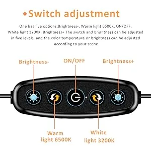 Cyezcor Video Conference Lighting Kit, Ring Light for Monitor Clip On,for Remote Working, Distance Learning,Zoom Call Lighting, Self Broadcasting and Live Streaming, Computer Laptop Video Conferencing - LED light