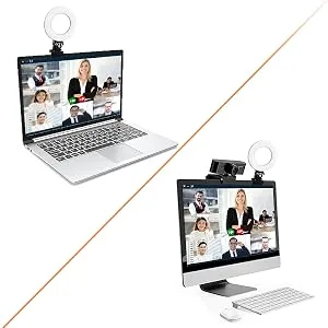 Cyezcor Video Conference Lighting Kit, Ring Light for Monitor Clip On,for Remote Working, Distance Learning,Zoom Call Lighting, Self Broadcasting and Live Streaming, Computer Laptop Video Conferencing - light