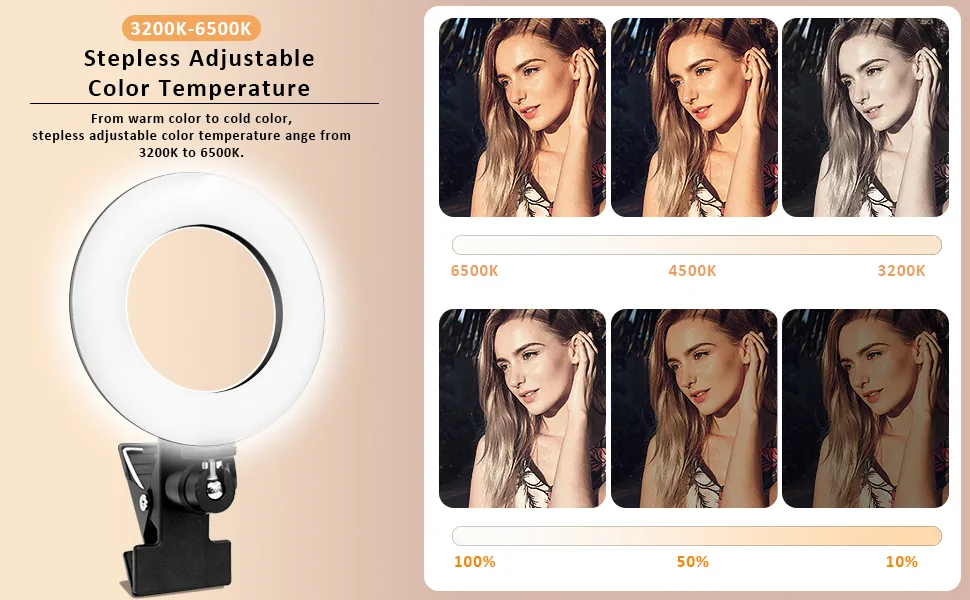 Cyezcor Video Conference Lighting Kit, Ring Light for Monitor Clip On,for Remote Working, Distance Learning,Zoom Call Lighting, Self Broadcasting and Live Streaming, Computer Laptop Video Conferencing - video light