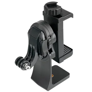 2in1 Ergonomic Portable Action Camera+Smartphone SYN Hand Grip Stabilizer Combo Mount Video Vlogging Rig Holder Kit for GoPro iPhone Interview Travel YouTube Tiktok Streaming-Mic+Light Adapter Vlogging stablizer - grip