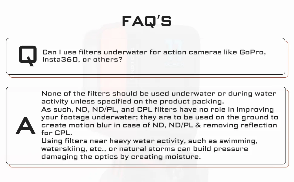 Freewell Polarizer (PL) Filter Compatible with Hero11, Hero10, Hero9 Black - product information 13