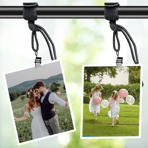Lidlife 16 Clips Include 8 Heavy Duty Spring Clips, 8 Backdrop Background Clip Holders, Adjustable Elastic Nylon Photo Clips, for Photography and Video Studio Shooting - For photos and crafts