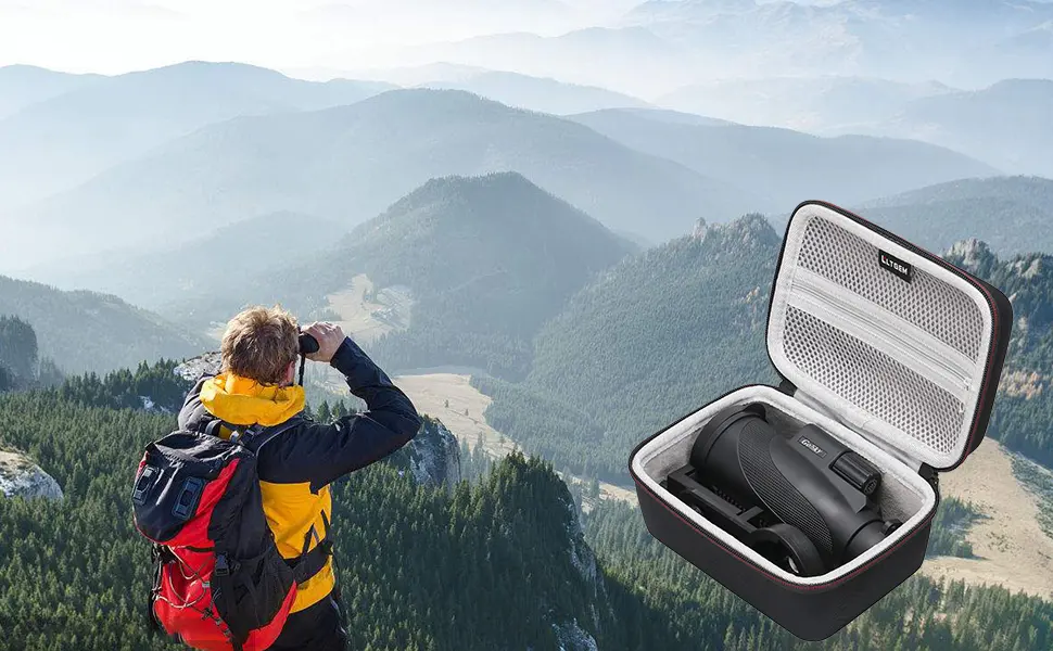 Monocular Case - LTGEM Hard Carrying Case Compatible for Gosky 12X55 or Titan 12X50 or Pankoo 40X60 High Power Prism Monocular Telescope - Gosky Titan 12X50 High Power Prism Monocular Telescope