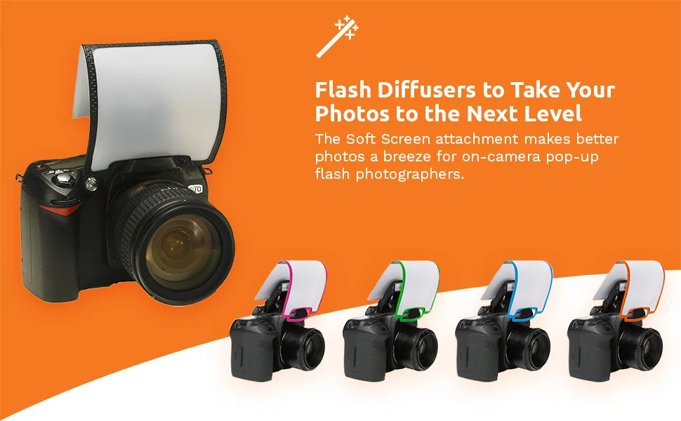 LumiQuest Soft Screen, Flash Diffuser & Light Softener, Universal Classic Design for Digital SLR Cameras, Black - Flash Diffusers to Take Your Photos to the Next Level