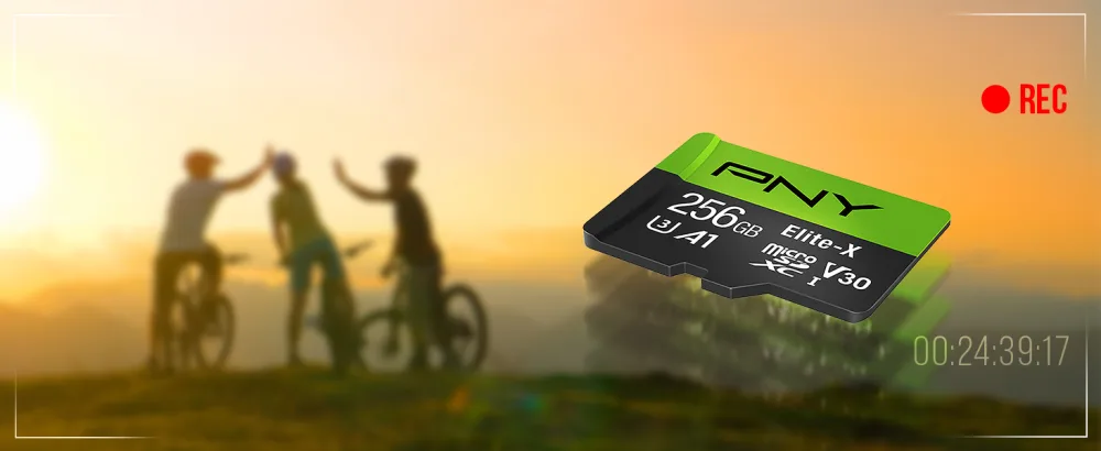 PNY 256GB Elite-X Class 10 U3 V30 microSDXC Flash Memory Card - 100MB/s, Class 10, U3, V30, A1, 4K UHD, Full HD, UHS-I, micro SD 256GB FLASH CARD - Class 10, U3 rated
