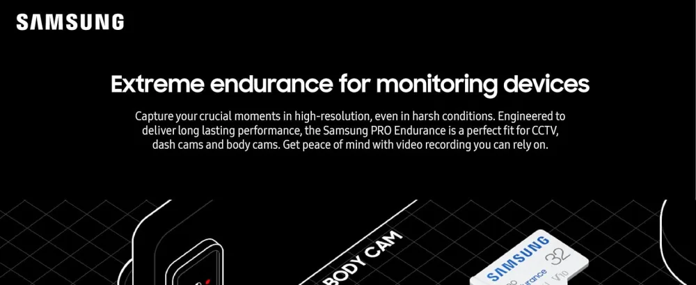 SAMSUNG PRO Endurance 128GB MicroSDXC Memory Card with Adapter for Dash Cam, Body Cam, and security camera  Class 10, U3, V30 (MB-MJ128KA/AM) New 128GB - Samsung PRO Endurance Micro SDXC