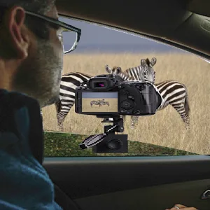 Vehicles Car Window Mount Holder with 1/4" Thread with Handle for Camera Monocular Telescopes Spotting Scope - Car Window Mount