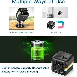 WiFi Wireless Camera Mini Hidden Spy Home Security Camera Small Cam,Home Camera for Pet/Baby,Outdoor/Indoor Camera Wireless,for Mobile Phone Applications in Real Time - 18650000