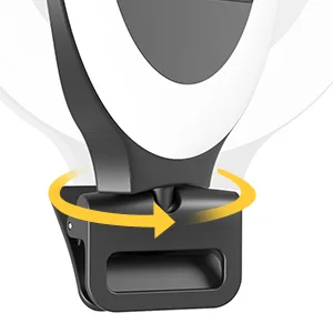 Clip-on Ring Light for Laptop/Computer, 10 Brightness Levels, 3 Light Modes - Perfect for Video Conferencing and Live Streaming, Compatible with Laptop, Tablet and Desktop Computers - 360 degree rotatable
