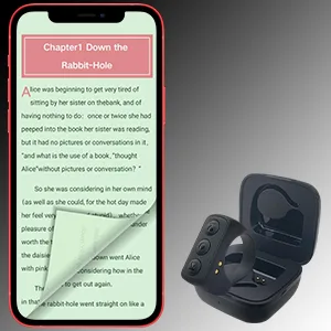 TIKTok Remote Control Kindle APP Page Turner for Phone Camera, Bluetooth Button Clicker TIK Tok Scrolling Ring Rechargeable Camera Remote Compatible with iPhone/iPad/Android/Smartphones/Tablets White - 300b