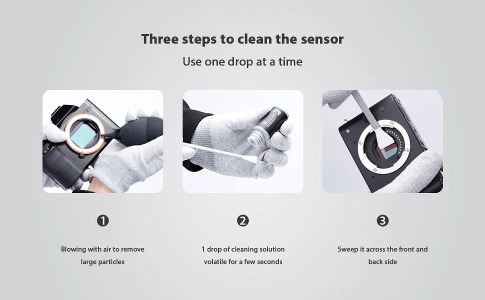 VSGO VS-S02-E APS-C Digital Camera Sensor Cleaning Kit Clean Swab  10 with Sensor Cleaner Solution for Nikon Canon DSLR Cleaning - Cleaning Kit For Camera Sensor