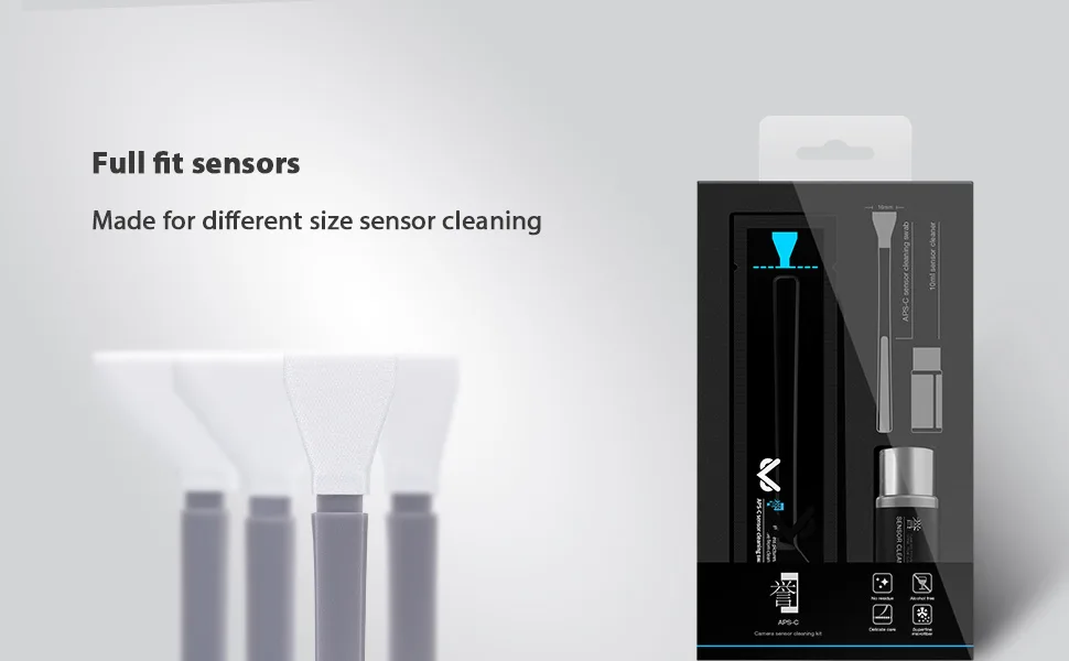 VSGO VS-S02-E APS-C Digital Camera Sensor Cleaning Kit Clean Swab  10 with Sensor Cleaner Solution for Nikon Canon DSLR Cleaning - vs-s02e sensor cleaner