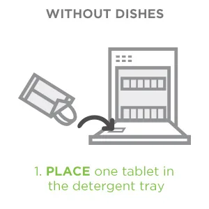 Affresh Dishwasher Cleaner, Helps Remove Limescale and Odor-Causing Residue, 12 Tablets (2 Pack) 12 Tablets Dishwasher Cleaner - instructions - using it without dishes: 1. place one tablet in the detergent tray