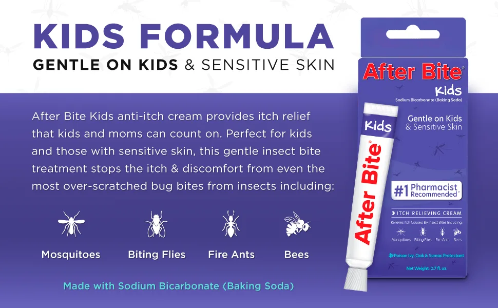 After Bite Kids (4 Pack) - skin bites lotion gel medicated insect hiking camping nature itch soothing calming bees fire ants