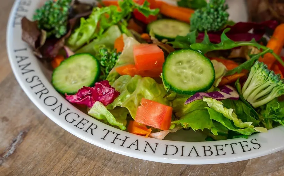 Diabetic Portion Control Plates  2 Pack - blood sugar levels