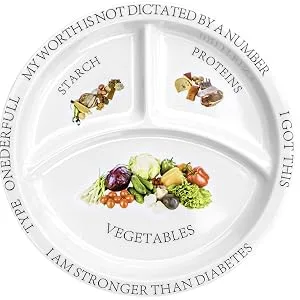 Diabetic Portion Control Plates  2 Pack - diabetes portion control