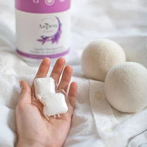 Unscented Laundry Pods by AspenClean, New and Improved Packaging, Zero Plastic, Vegan, Hypoallergenic Natural Laundry Detergent, EWG Verified - 36 Count - Laundry Pods in hand