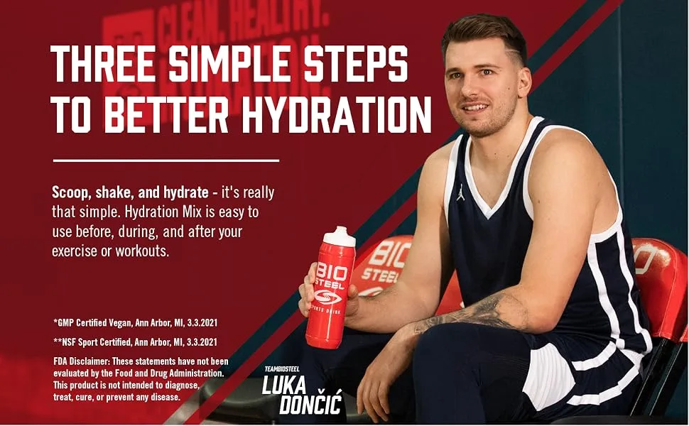 BioSteel Hydration Mix, Sugar-Free with Essential Electrolytes, Mixed Berry, 20 Servings 20 Servings (Pack of 1) - hydrate