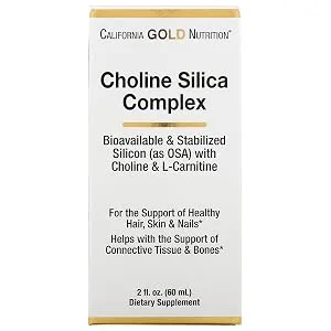 California Gold Nutrition Choline Silica Complex, 2 fl oz (59 ml) - Choline silica