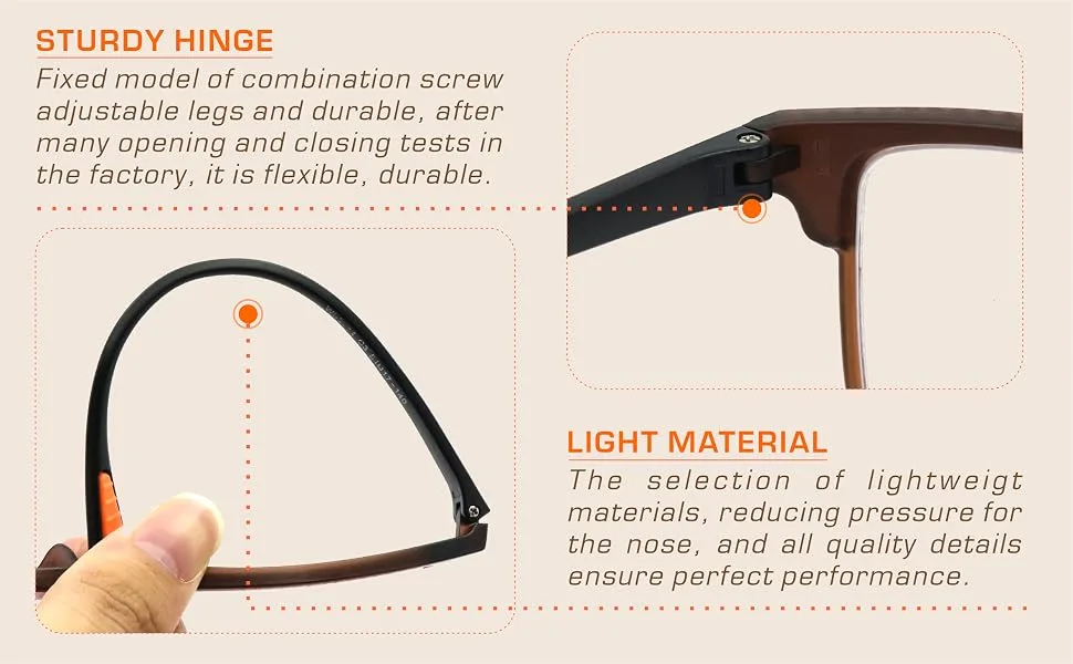 CARA 2 Pack Progressive Multifocus Reading Glasses, Flexible Lightweight TR90 Frame Blue Light Blocking Computer Readers, Workspace for Near Range (C1, 2.00) Workspace for Near Range-c1 2.0 Diopters - Progressive Reading Glasses, women readers men blue light glasses
