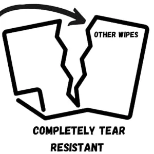 CE Tools Pro Tough Wipes with Scrubbing Beads, 50 Count - Tear resistant wipes, strong wipes, working wipes, hand wipes, cleaning wipes
