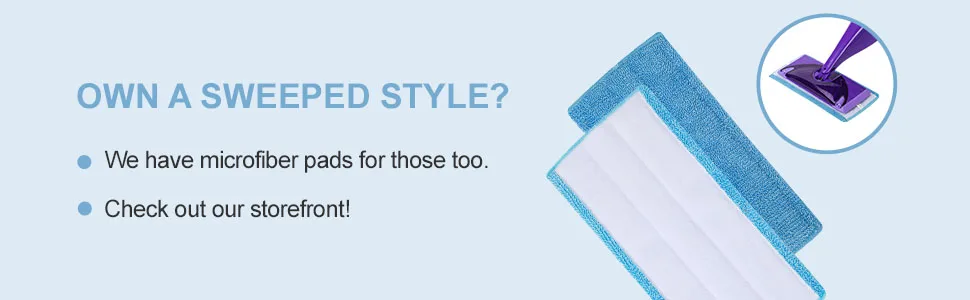 8 Pack Reusable Microfiber Mop Pads, Compatible with Swiffer Wet Jet Mops, Washable Microfiber Mop Pads for Wet & Dry Use Mop Pad Refills, Durable and Fitting for Home/Office Cleaning Tools (Blue) - product information 1
