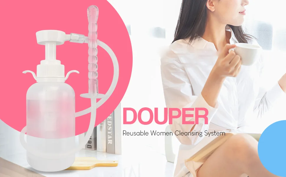 Douper Reusable Vaginal Cleansing System Excellent Vaginal Cleanser Vaginal Douche for Women, Keep Yourself Clean with This Vaginal Douche 300ml Capacity - product information 1
