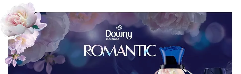 Downy Infusions Laundry Scent Booster Beads for Washer, Romantic, White Tea & Peony, 20.1 Oz - downy infusions fabric conditioner romantic scent, fabric softener clothes softener washing machine
