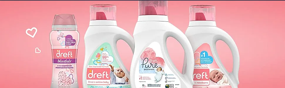 Dreft Blissfuls Laundry Scent Booster Beads for Washer, Baby Fresh Scent, 26.5 oz Scent Beads 26.5 oz - product information 2