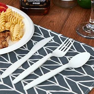 ECOLipak 100% Compostable Knives, 150 Pack Large Disposable Silverware Knives(7"), Heavy Duty Biodegradable CPLA Utensils Knives for Party, BBQ, Picnic - disposable utensils set