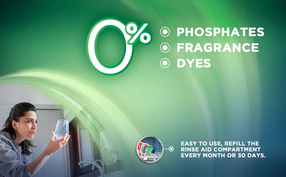 Finish Jet Dry Rinse Agent - Liquid Green 0% - 32 oz. - 0% JD