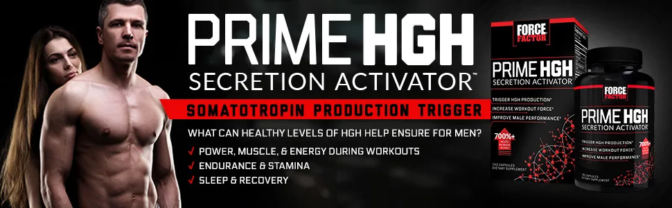 Force Factor Prime HGH Secretion Activator Supplement for Men with L-Arginine and L-Glutamine to Trigger HGH Production, Boost Workout Force, and Improve Athletic Performance, 150 Capsules - prime hgh secretion activator power muscle energy during workings boost stamina improve recovery