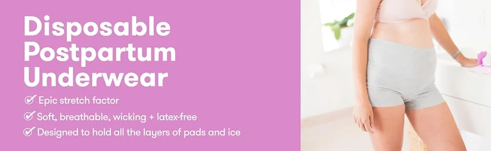 Frida Mom Disposable High Waist C-Section Postpartum Underwear by Frida Mom |Super Soft, Stretchy, Breathable, Wicking, Latex-Free - Size - Regular, 8 Count - disposable postpartum underwear