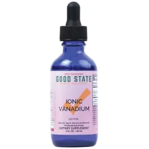 Liquid Ionic Vanadium Concentrate | 100 mcg per 10 Drops | 118 Servings Per Bottle | Glass Bottle - 914 A+