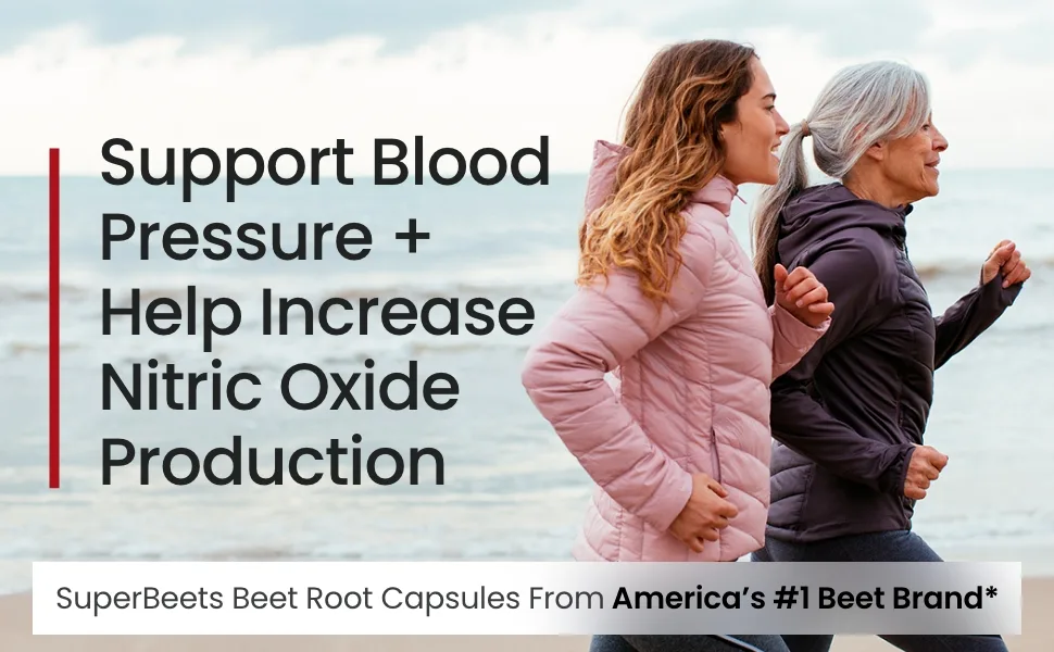 humanN SuperBeets Beet Root Capsules Quick Release 1000mg - Supports Nitric Oxide Production, Supports Blood Pressure  Clinically Studied Antioxidants  90 Count Non-GMO Beet Root Powder Capsules - SuperBeets Beet Root Capsules