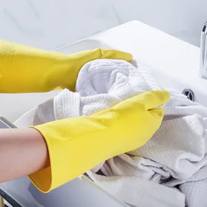 Rubber gloves dishwashing 2 or 4 Pairs for Kitchen,Cleaning gloves for household Reuseable. Small (Pack of 2) Pink+yellow - product information 6